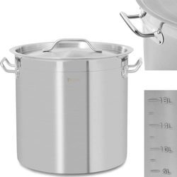 Steel pot with a measuring cup lid for an electric gas induction cooker 21 l