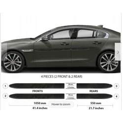 Jaguar XE 2014+ BLACK Side Door Moldings