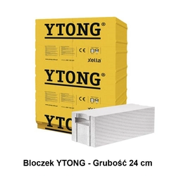 YTONG aerated concrete thickness 24 cm class 600 Tongue and groove Suporeks