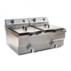 Power double fryer 2x16L with taps
