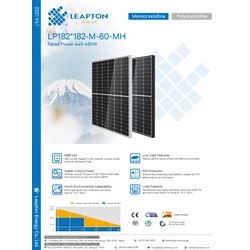 Fotovoltaický panel LEAPTON 460W Solární modul s ČERNÝM RÁMEM