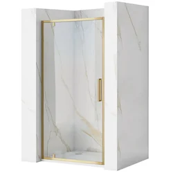 REA Rapid Swing Hinged Shower Door 100 BRUSHED GOLD