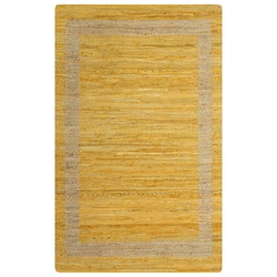 Handmade carpet, jute, yellow, 120x180 cm