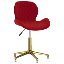 Otočná kancelářská židle, vínově červená, čalouněná sametem