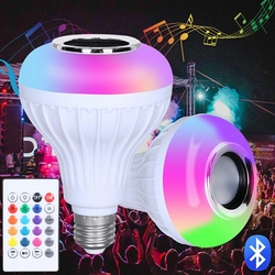LED21 ZD7G RGB LED bulb 7W E27 600lm with controller and bluetooth speaker