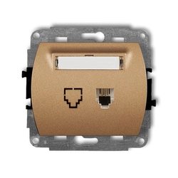 Data communication connection box copper (twisted pair) Karlik 8GT-1 Flash gilt IP20
