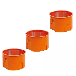 3 x Electrical Box Flush-mounted PK 60 Pawbol A.0002P Orange