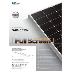 DAH Solar 550w Fuldskærm BIFACIAL DHM- T72X10/FS (BF) 550
