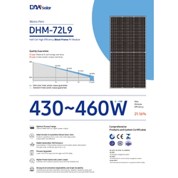 DAH SOLAR DHM-72L9-455W melns rāmis