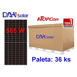 DAH Solar DHN-72X16/DG(BW)-585 W paneler, TopCon, Dubbelglas
