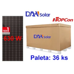 DAH Solar DHN-78X16/DG(BW)-630 W panelen, TopCon, dubbel glas