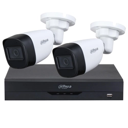 Dahua övervakningssystem 2 utomhuskameror 5MP, DVR XVR 4 kanaler, 5MP