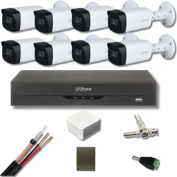 Dahua surveillance kit 8 camera's 5 Megapixels Starlight IR 80M DVR 8 kanalen 8 Megapixels, Accessoires meegeleverd