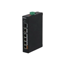 Dahua Switch PFS3106-4ET-60-V2, PoE Industrial 4 Ports, 1x Gigabit, 1x SFP, 60W