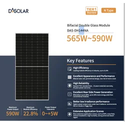 DAS Solar 580W DH144NA Bifaciální, ntype