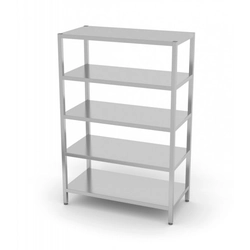 Warehouse rack with adjustable shelves, 5 full shelves 900 x 600 x 1800 mm POLGAST 356096 356096