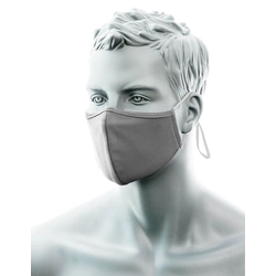 2-layer antimicrobial fabric face mask with nasal bridge Color: gray, PRINT: without PRINT