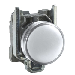 Indicator light complete Schneider Electric XB4BVG1 White LED AC/DC Screw connection Round