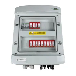 DCAC spínací zařízení, IP65, SPD DC Dehn 1000V typ 2, 3 x PV string, 3 x MPPT, SPD AC Dehn typ 2, 40A 3-F