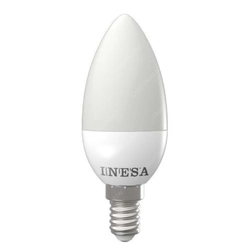 Inesa Led candle burner instead of 4W, 40W bulb. 320 Lumens, 4000K medium warm light!E14 socket.
