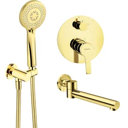 Deante Arnika gold concealed shower set with bath spout - additional 5% DISCOUNT on the code DEANTE5