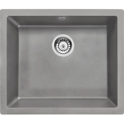 Deante Corda Lavabo Flush 1-komorowy senza gocciolatoio - grigio metallizzato