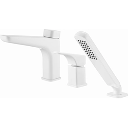 Deante Hiacynt bathtub faucet 3-otworowa white - additional 5% DISCOUNT with code DEANTE5