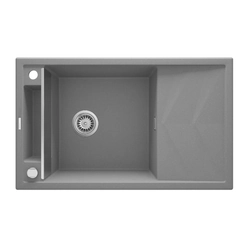 Deante Magnetický granitový dřez 1-komorowy s šedým kovovým odkapávačem - navíc SLEVA 5% s kódem DEANTE5