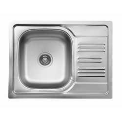 Deante Xylo 1-bowl sink with short drainer - satin-ADDITIONALLY 5% DISCOUNT FOR CODE DEANTE5