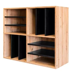 Decorative Wine/Spirit Shelf Artisan Oak/Black 1000x400x860mm