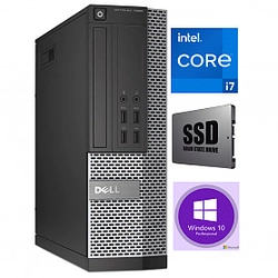 DELL 7020 SFF i7-4770 16GB 240GB SSD 1TB HDD Windows 10 Professional Desktop computer