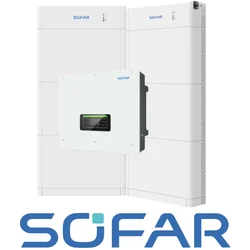 Definir: inversor híbrido SOFAR HYD20KTL-3PH, armazenamento de energia Sofar 30kWh: 2 x15kWh BTS E15-DS5