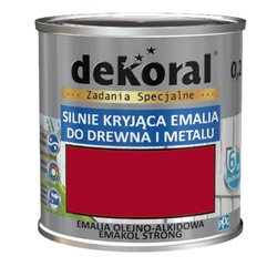 Dekoral Emakol Δυνατό χρώμα ξύλου και μετάλλου, κόκκινο καρμίνι, ματ 0,2l