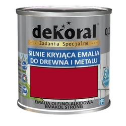 Dekoral Emakol Sterke hout- en metaalverf, karmijnrood, mat 0,2l