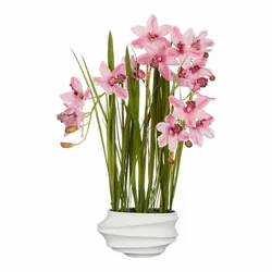 Dekorative planteglimmerdekorationer Cymbidium polyester orkidé 81 x 49 x 40 cm Kunstig