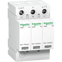 Descargador de sobretensiones fotovoltaicas Schneider Electric iPRD-DC40r-T2-3-1000 3-biegunowy Typ2/C 65 kA con contacto A9L40281