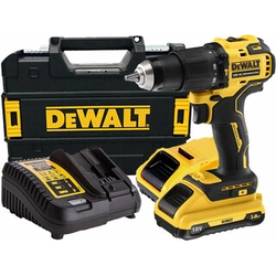 DeWalt DCD709L2T-QW akumulatora triecienurbjmašīna 18 V | 26 Nm/65 Nm | 1,5 - 13 mm | Oglekļa brushless | 2 x 3 Ah akumulators + lādētājs | TSTAK čemodānā