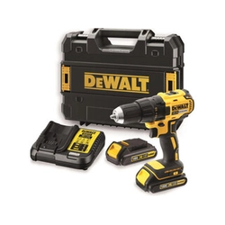 DeWalt DCD777S2T-QW mașină de găurit cu acumulator cu mandrina 18 V | 26 Nm/65 Nm | Fără perii de cărbune | 2 x 1,5 Ah baterie + încărcător | TSTAK într-o valiză