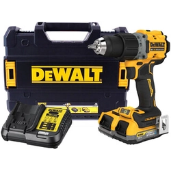 DeWalt DCD800E2T-QW cordless drill driver with chuck 18 V|34 Nm/90 Nm | Carbon Brushless |2 x 1,7 Ah battery + charger | TSTAK in a suitcase