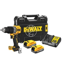 DeWalt DCD805E2T-QW mașină de găurit cu percuție fără acumulator 18 V | 34 Nm/90 Nm | 1,5 - 13 mm | Fără perii de cărbune | 2 x 1,7 Ah baterie + încărcător | TSTAK într-o valiză