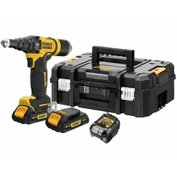 DeWalt DCF403D2GT-QW akumulátorová nitovačka + 2 x 2,0 Ah + DCB1102 + TSTAK 18 V XR