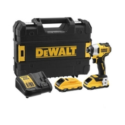 DeWalt DCF809L2T-QW Akku-Schlagschrauber mit Bithalter 18 V | 190 Nm | 1/4 Zoll | Carbon bürstenlos | 2 x 3 Ah Akku + Ladegerät | TSTAK im Koffer