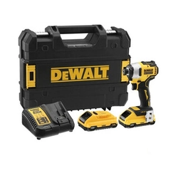 DeWalt DCF809L2T-QW cordless impact driver with bit holder 18 V | 190 Nm | 1/4 inches | Carbon Brushless | 2 x 3 Ah battery + charger | TSTAK in a suitcase