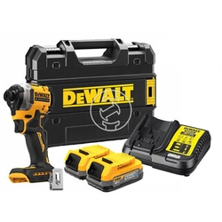 DeWalt DCF850E2T-QW akumulátorový rázový uťahovák s držiakom bitov 18 V | 206 Nm | 1/4 bitov | Carbon Brushless | 2 x 1,7 Ah batéria + nabíjačka | TSTAK v kufri