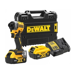 DeWalt DCF850P2T-QW cordless impact driver with bit holder 18 V | 206 Nm | 1/4 inches | Carbon Brushless | 2 x 5 Ah battery + charger | In a suitcase