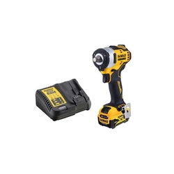 DeWalt DCF901P1G-QW bezvadu trieciena draiveris 12 V | 340 Nm | 1/2 collas | Oglekļa brushless | 1 x 5 Ah akumulators + lādētājs | Kartona kastē