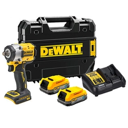 DeWalt DCF921E2T-QW akkuiskukoneisto 18 V | 406 Nm | 1/2 tuumaa | Hiiliharjaton | 2 x 1,7 Ah akku + laturi | TSTAK matkalaukussa