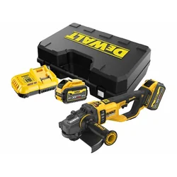 DeWalt DCG460X2-QW haakse accuslijper 54 V | 230 mm | 6000 RPM | Koolborstelloos | 2 x 9 Ah-accu + lader | In een koffer