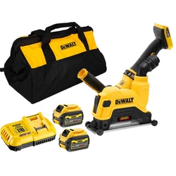 DeWalt DCG4610T2-QW paristokäyttöinen uramylly 54 V|125 mm | Leikkausleveys 6 mm | Hiiliharjaton |2 x 6 Ah akku + laturi | Pahvilaatikossa