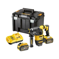 DeWalt DCH33X2-QW accuboorhamer 54 V | 3,5 J | In beton 30 mm | 3,7 kg | Koolborstelloos | 2 x 9 Ah-accu + lader | TSTAK in een koffer